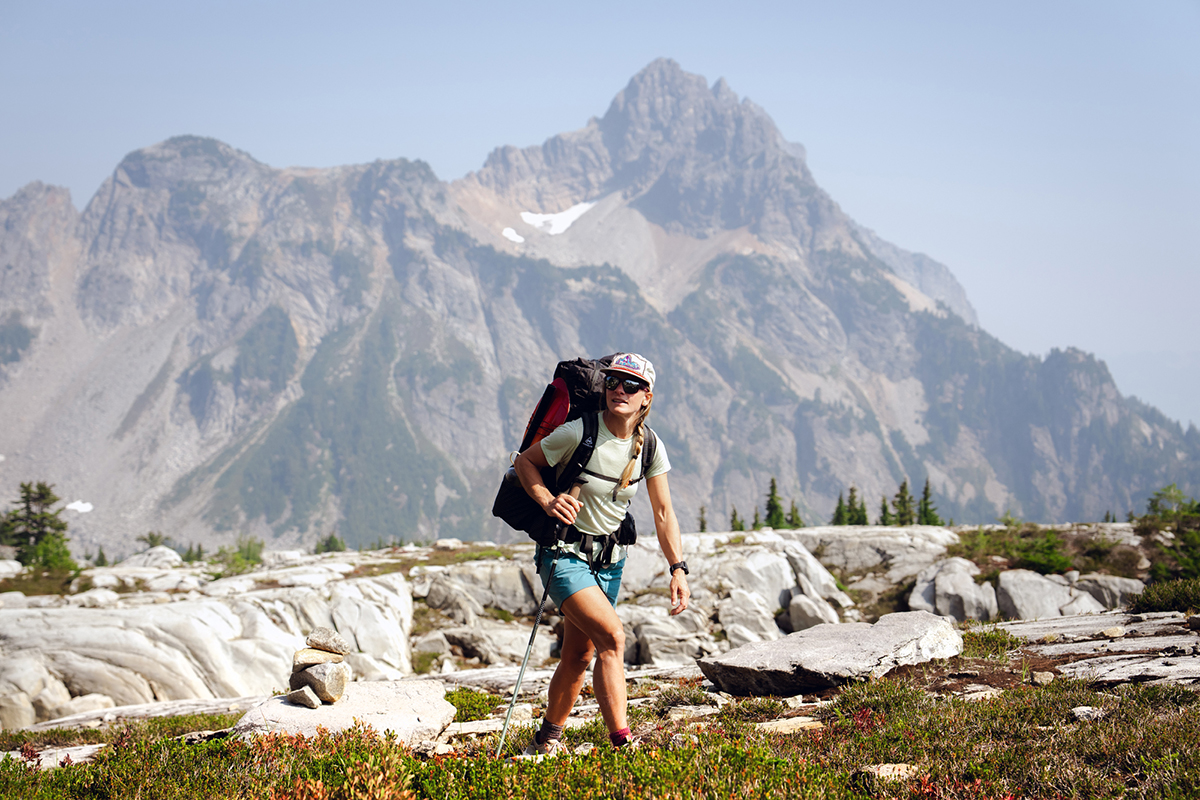 Women's hiking shorts (backpacking in mountains)